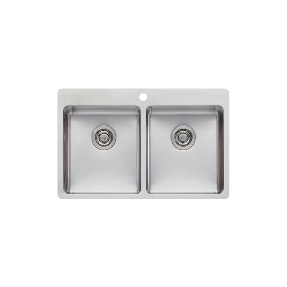 Sonetto Double Bowl Topmount Sink