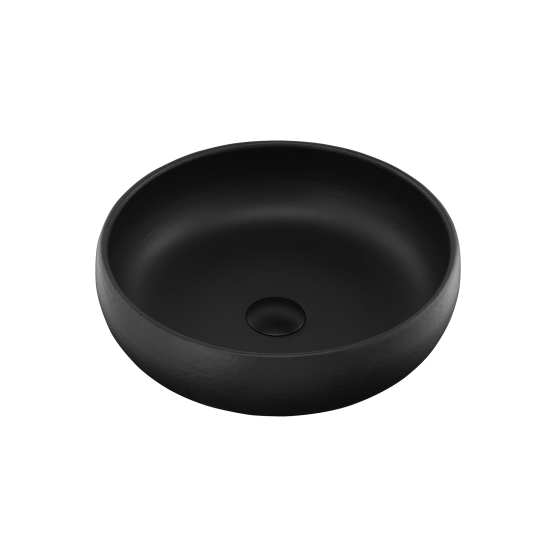 Terzofoco Matte Black Curved Counter Top Basin