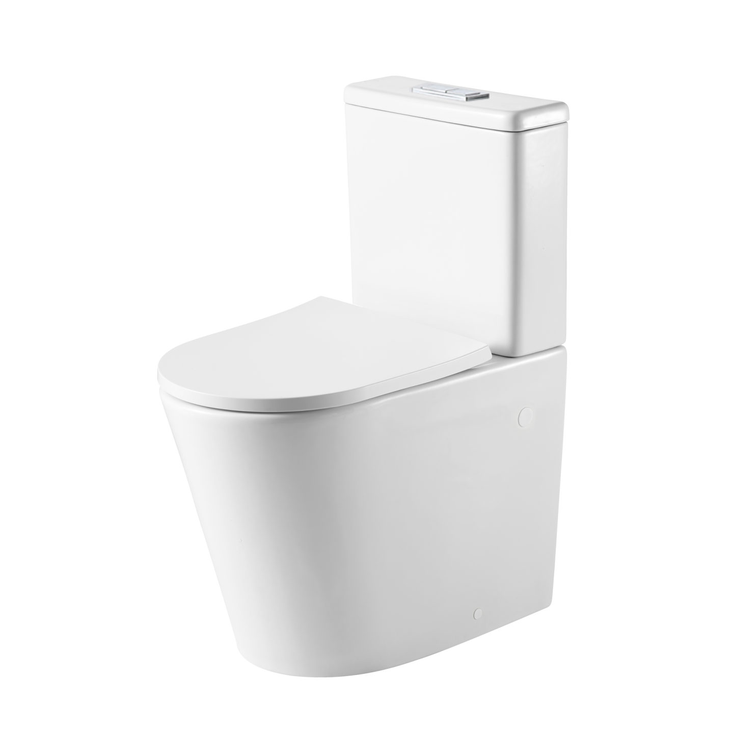 Oslo Short Projection Rimless Toilet, Compact Back to Wall Toilet