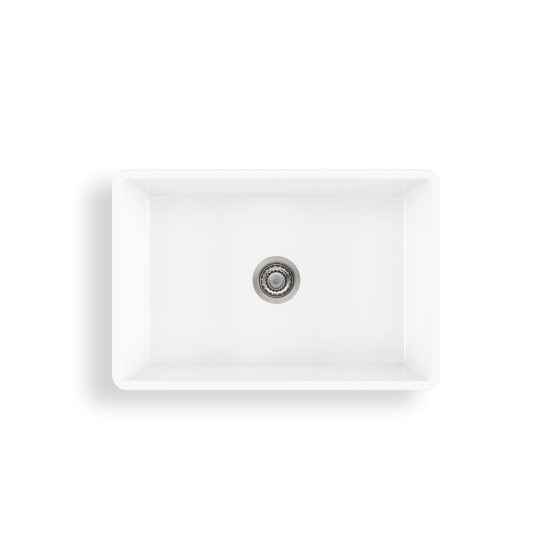 Sicily White Fireclay Farmhouse Undermount Sink